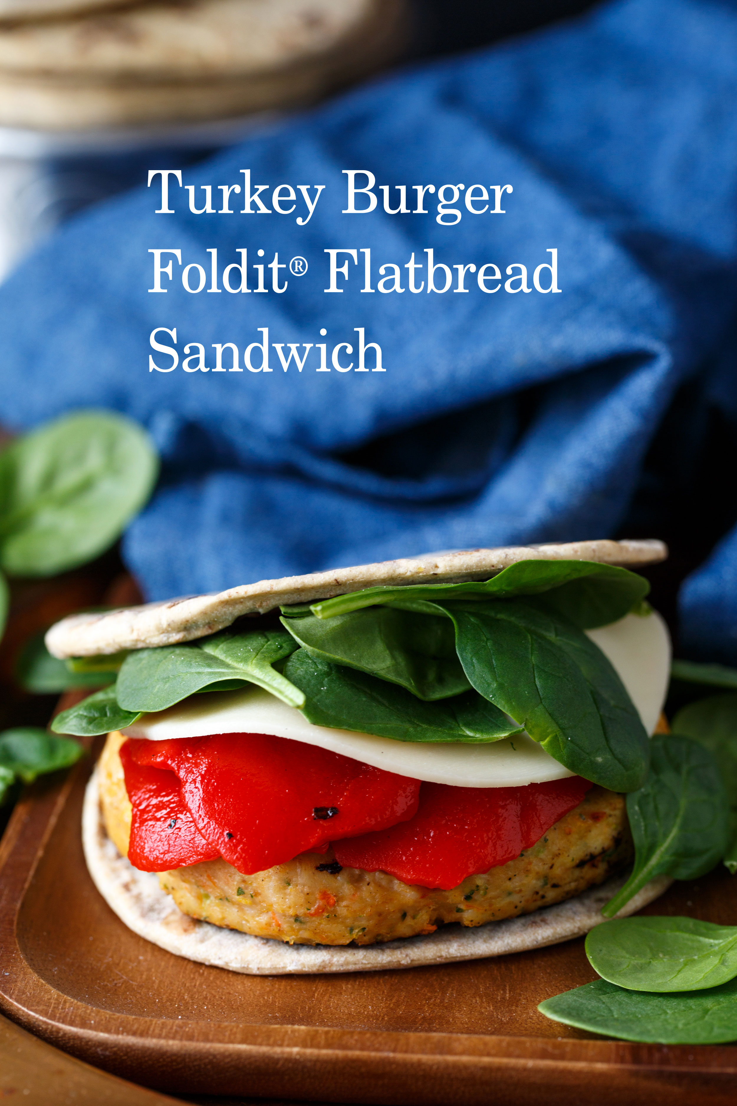 turkey burger foldit® flatbread sandwich