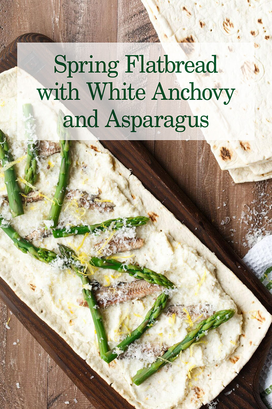 spring flatbread anchovy asparagus
