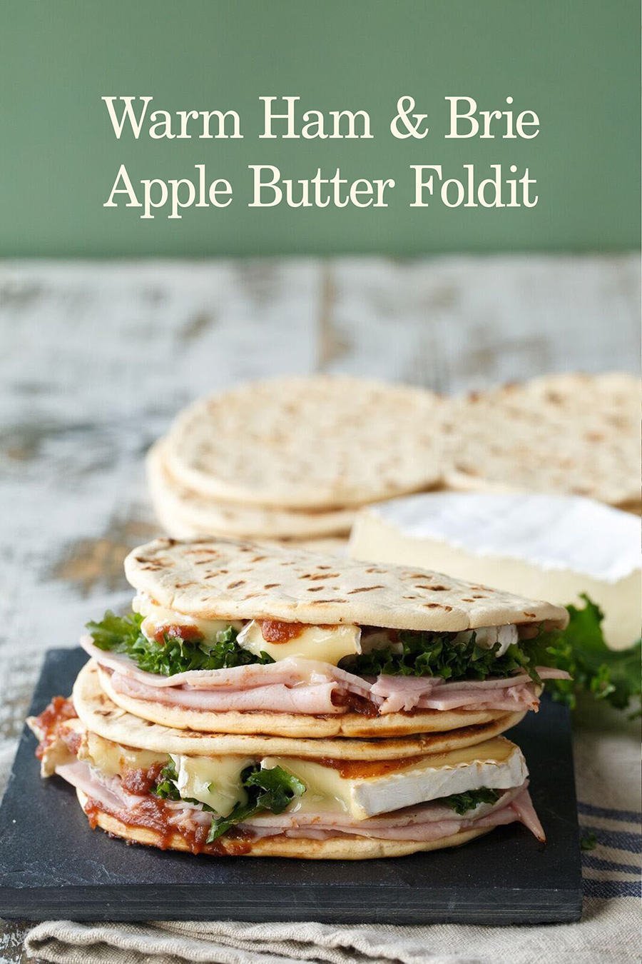 warm ham brie apple butter foldit