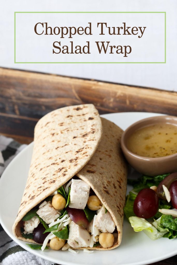 chopped turkey salad wrap