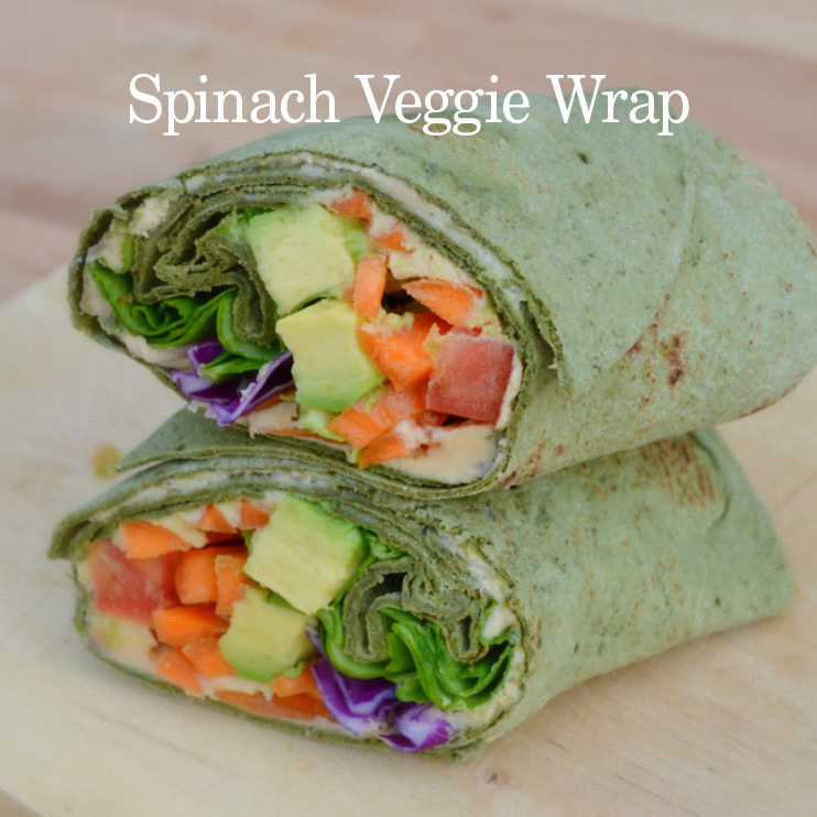 spinach veggie wrap