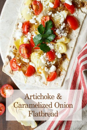 Artichoke & Caramelized Onion Flatbread - Flatoutbread