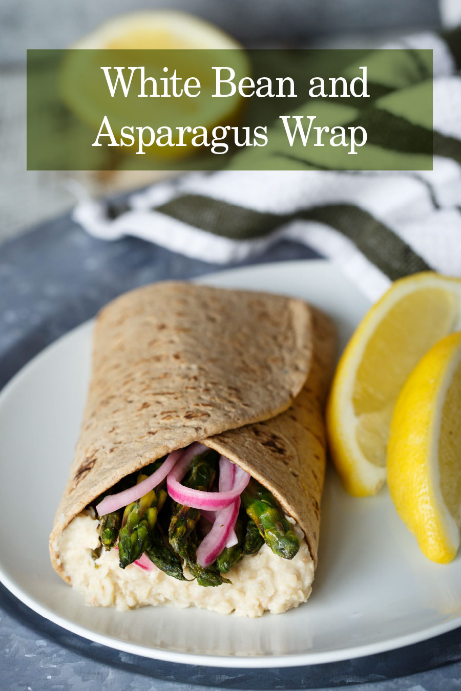 white bean aspargus wrap