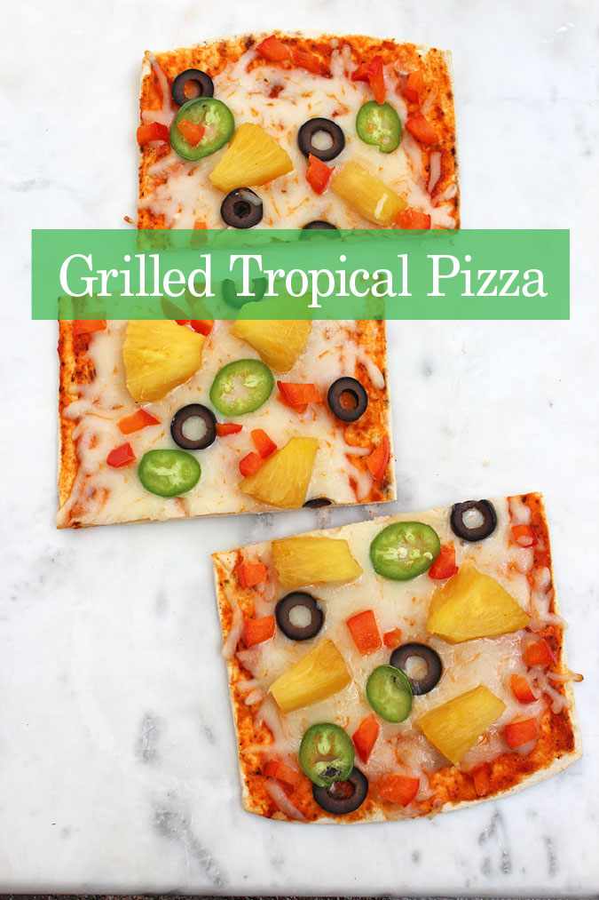 grilled tropical pizza