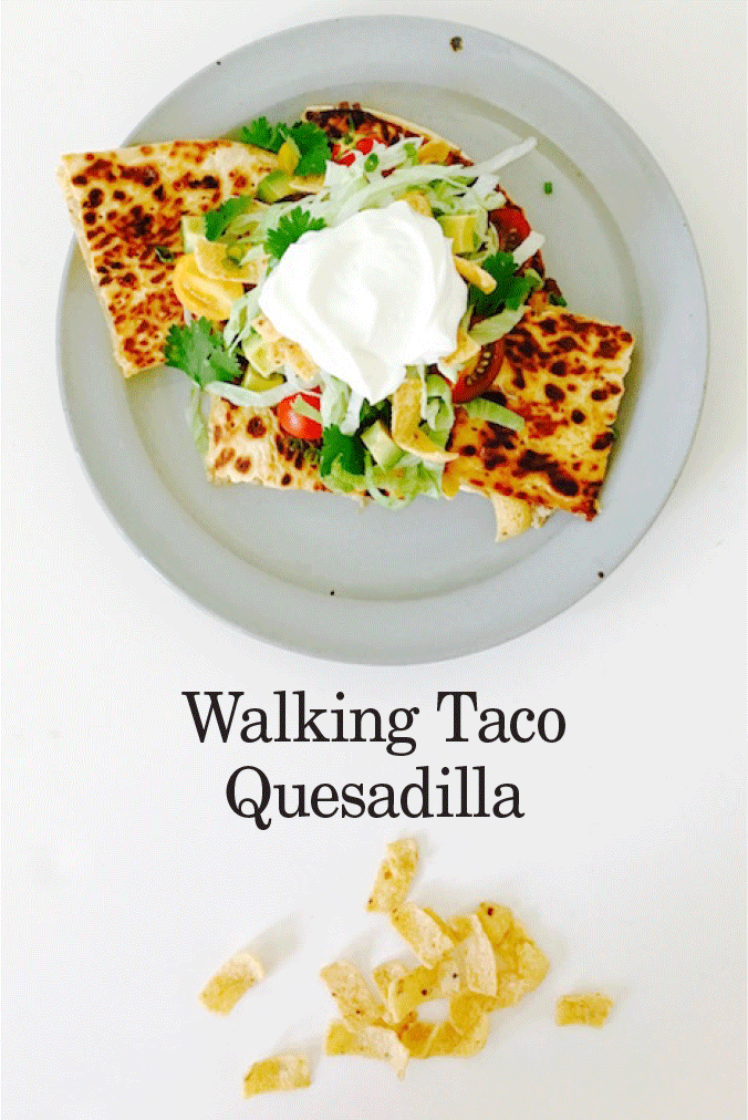 walking taco quesadilla