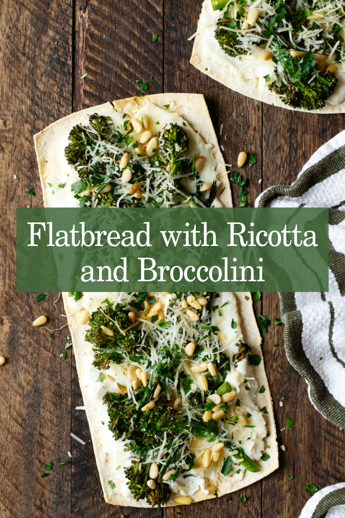 flatbread w rocitta and broccolini