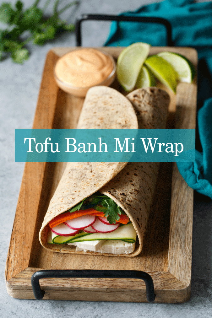 tofu banh mi wrap