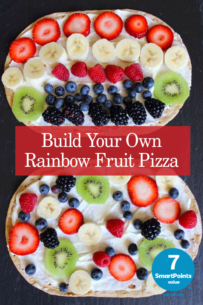 build your own rainbow fruit pizza