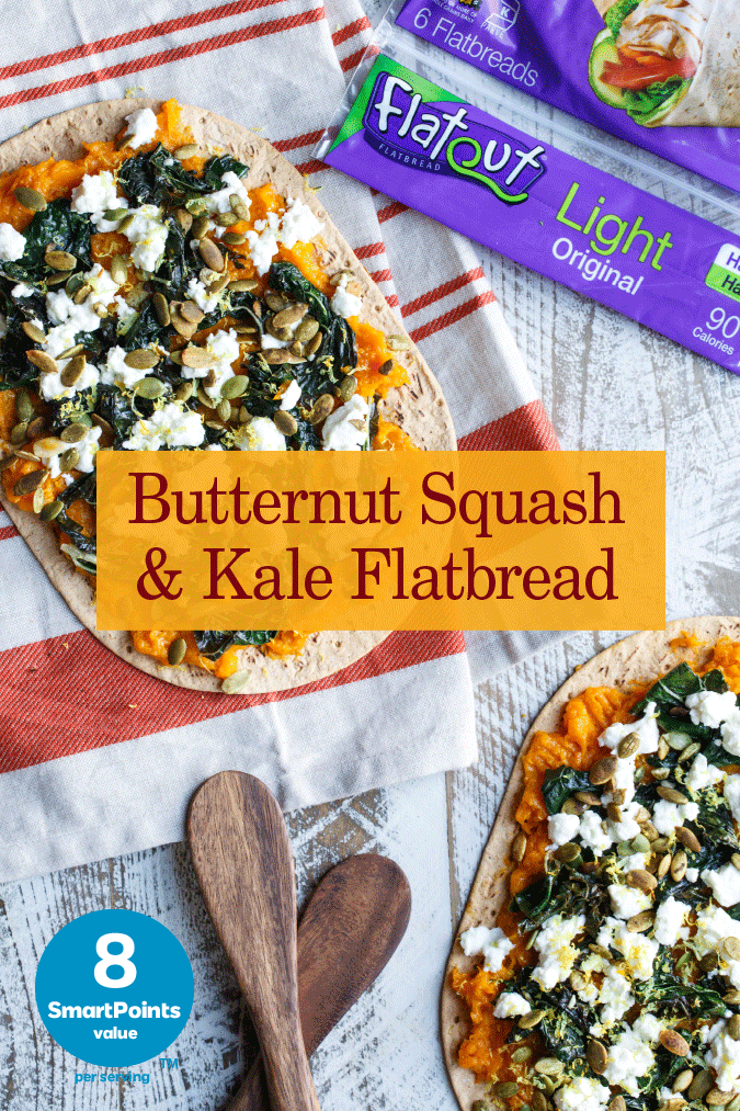 butternut squash kale flatbread